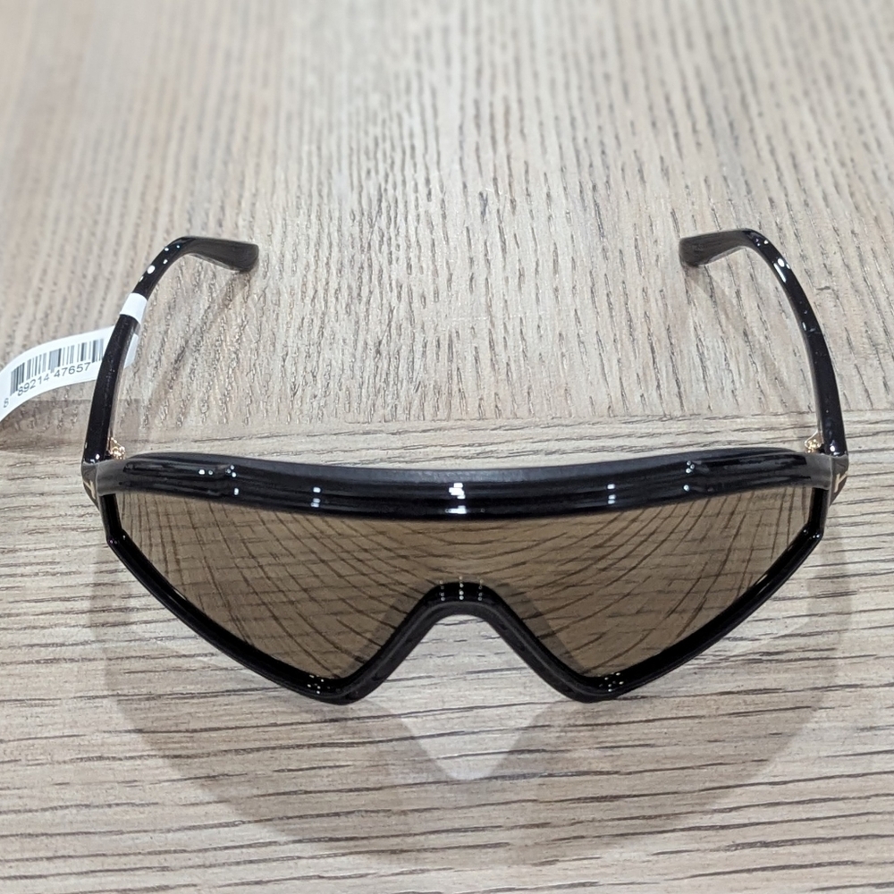 $660 Mens Authentic TOM FORD 120mm Shield Sunglasses Black